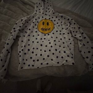 Drew House oversized Hoodie with Polka Dots - White and Black